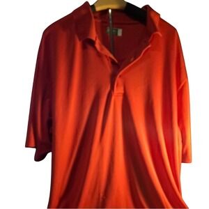 Ben Hogan Performance Mens 3XL Orange Textured Short Sleeve Golf Polo Shirt